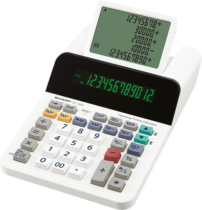 Sharp EL-1501 desktop calculator white (SH-EL1501) (Batteries)