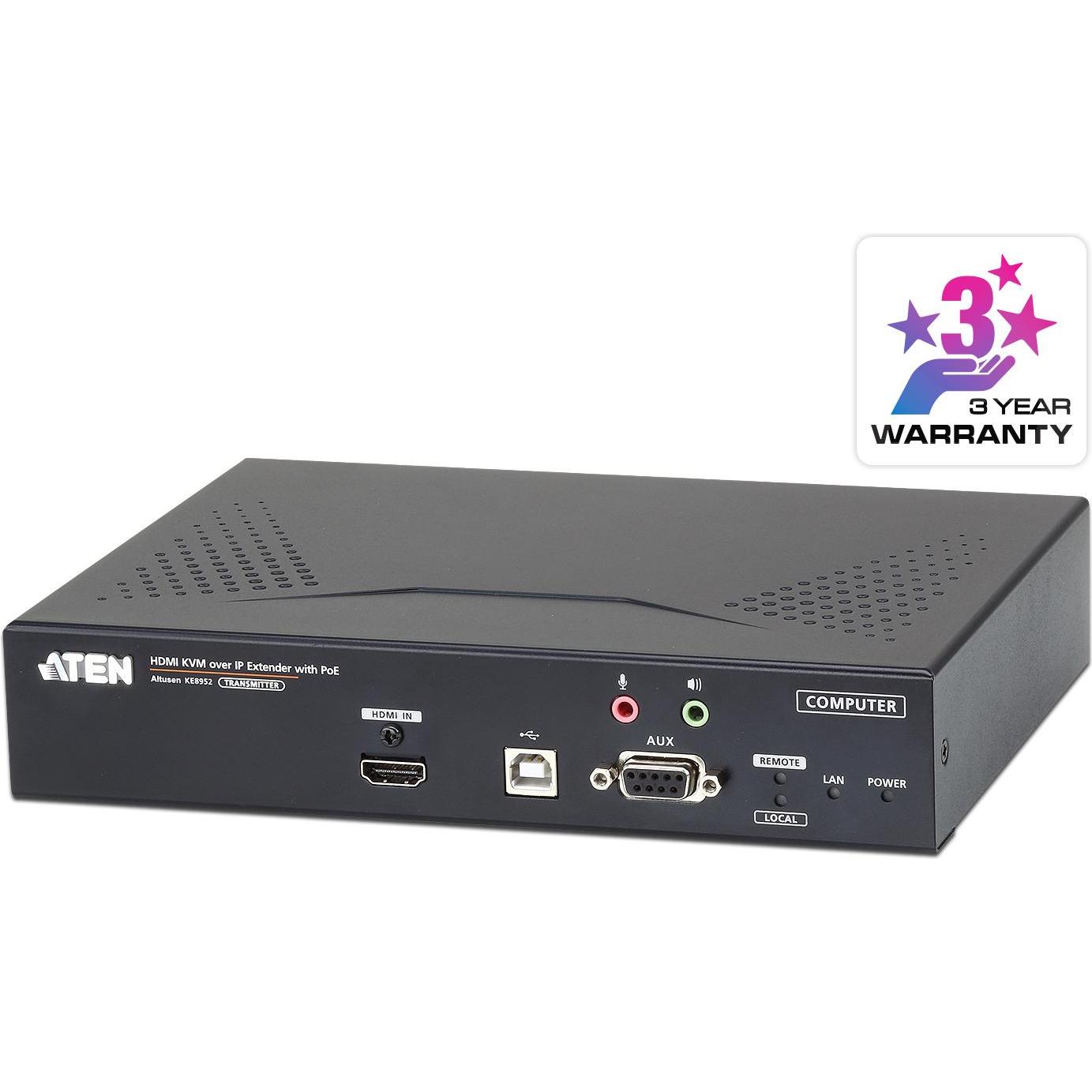 Aten KVM-Extender, HDMI, KVM Switch, Schwarz