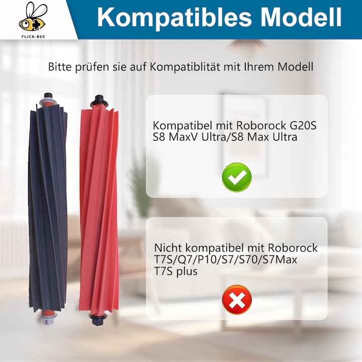 Produktbild Flickbee Ersatzteilset für Roborock S8 MaxV Ultra