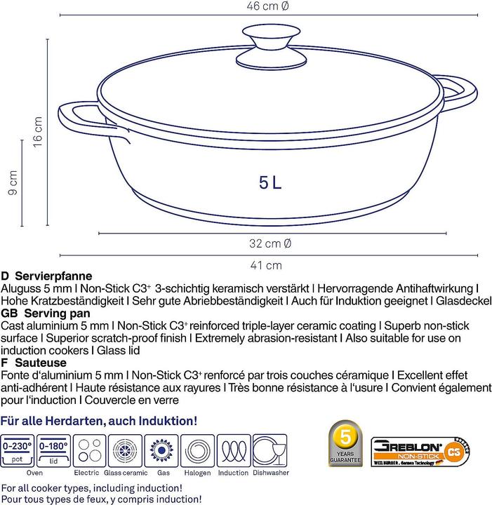 Produktbild Kela Kerros (32 cm, Bratpfanne, Aluminiumguss)