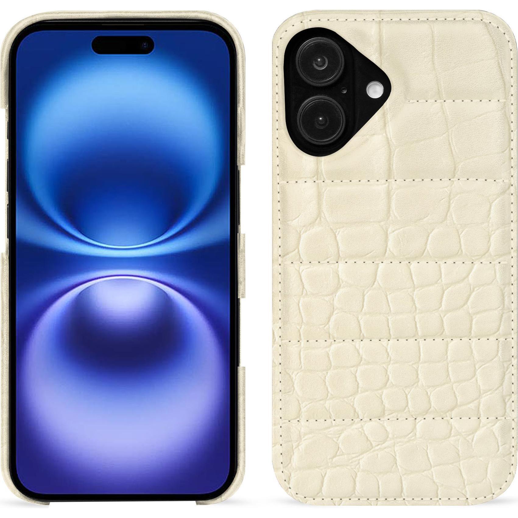 Noreve Lederschutzhülle (Apple iPhone 16), Smartphone Hülle, Beige