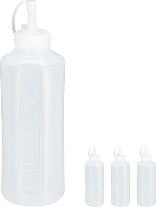 Relaxdays 4x Bouteille-à-sauce