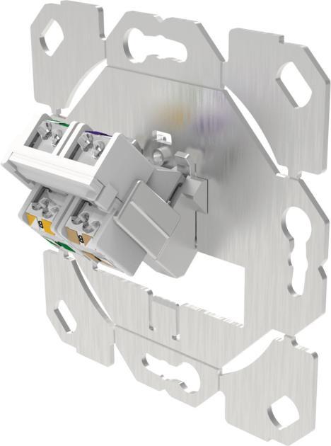 Actual product image Cobinet RJ45-TL 1-gang socket Cat.6A1xRJ45 upk pure white design-capable