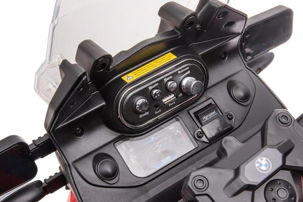 Actual product image Es-toys Elektro Kindermotorrad BMW F850 GS – 12V7A Akku – mit Stützräder, Musik und Lichter -EVA Reife (12 V)