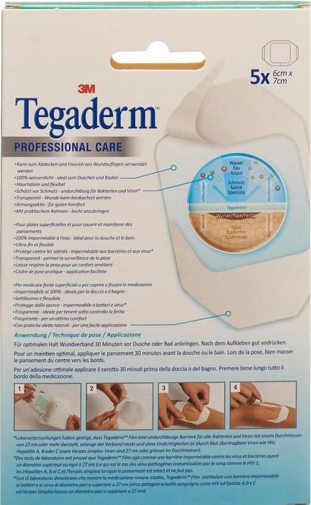 Immagine prodotto 3M Tegaderm Film Trasparentev 6x7cm n 5 (5 x)