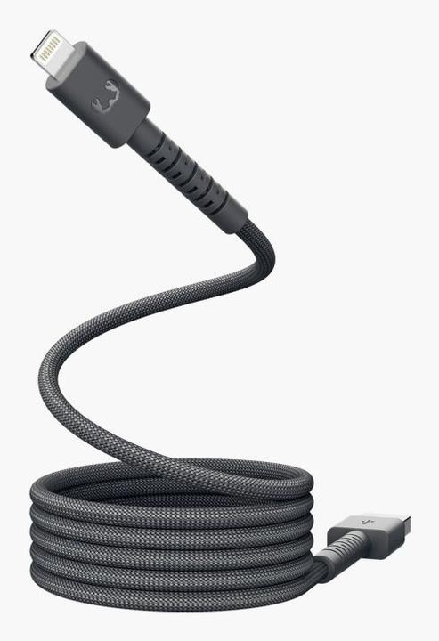 Actual product image Fresh'N Rebel Fresh 'n Rebel USB-A zu Lightning silicon geflochtenes Kabel "FlexWave" 70cm, Storm Grey (0.70 m, 12 W)