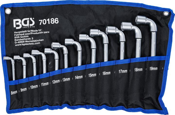 Immagine prodotto BGS Serie di chiavi a pipa 8 - 19 mm 12 pz. (19 mm, 12 mm, 14 mm, 16 mm, 10 mm, 18 mm, 17 mm, 11 mm, 15 mm, 8 mm, 9 mm, 13 mm)