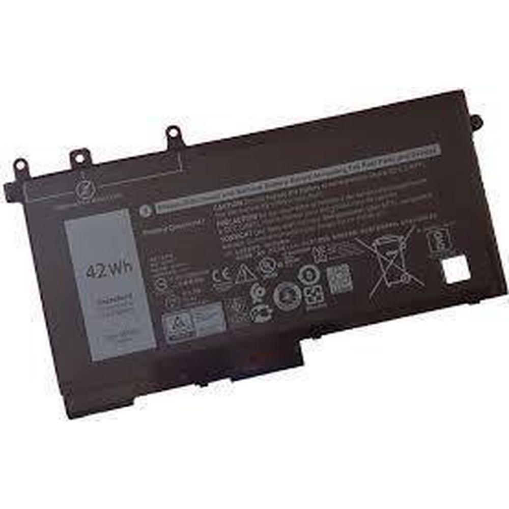 Dell Batterie, 42 WHR, 3 Zellen, Lithium-Ionen (3 Zellen, 3680 mAh), Notebook Akku, Schwarz