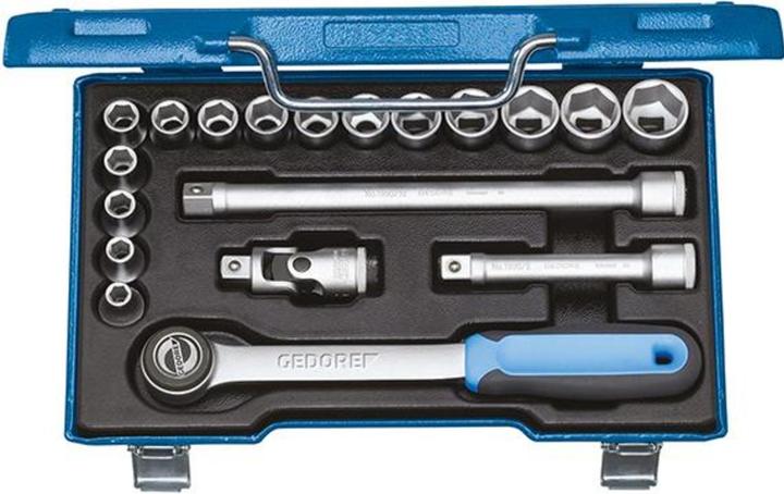 Image du produit Gedore 19 JMU-3 Jeu de douilles 1/2", 19 pièces, 6 pans, 8-24 mm (10 mm, 11 mm, 12 mm, 13 mm, 14 mm, 15 mm, 16 mm, 17 mm, 18 mm, 19 mm, 21 mm, 22 mm, 24 mm, 8 mm, 9 mm)