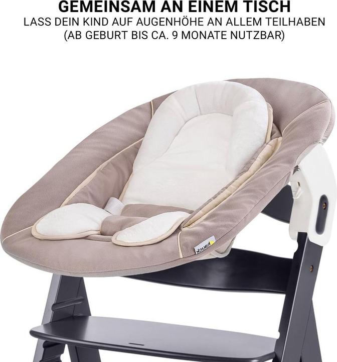 Produktbild Hauck Hochstühle Beta Plus Dark Grey 5-tlg. Newborn Set - Hochstuhl (Hochstuhl, Treppenhochstuhl)