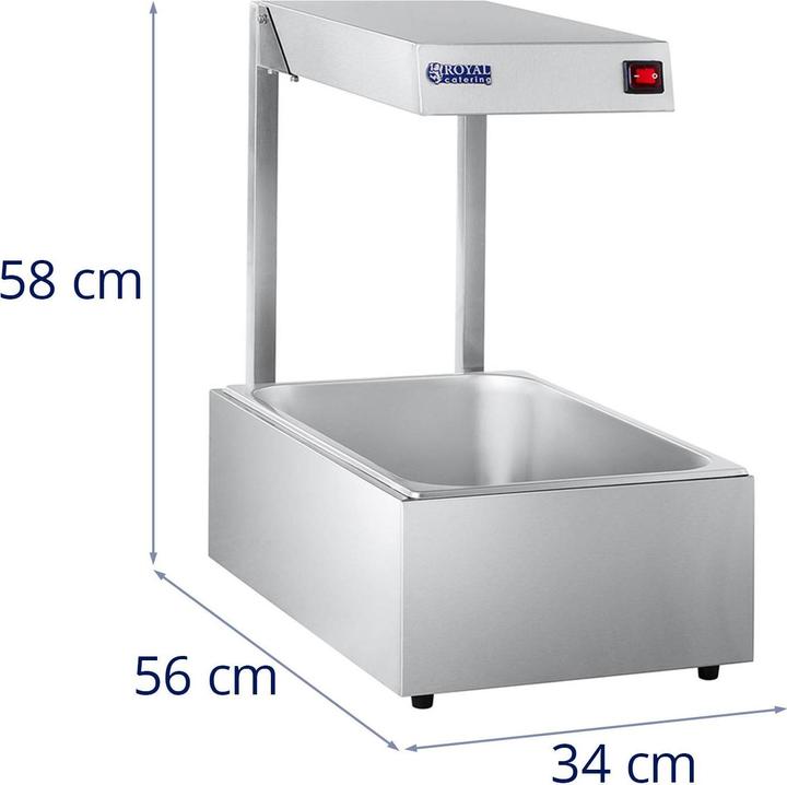 Actual product image Royal Catering Portable Food Warmer - 500 W - GN 1/1 Container
