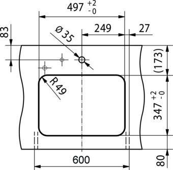 Produktbild Franke Unterbauspülen Largo LAX 110 50 (35) (Aufsatzspülbecken, 52.40 cm, 37.40 cm)