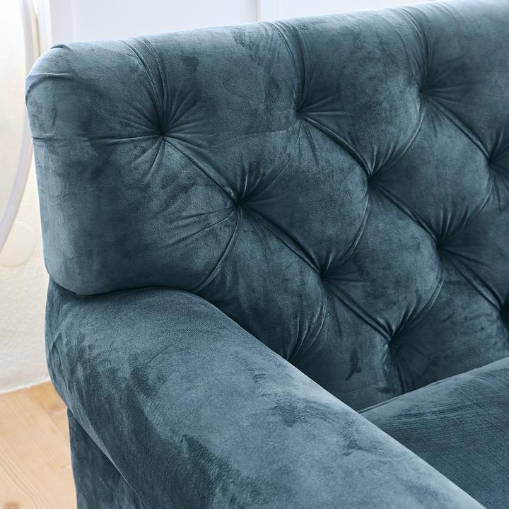 Produktbild Loberon Sofa Carme blau (2-Sitzer)