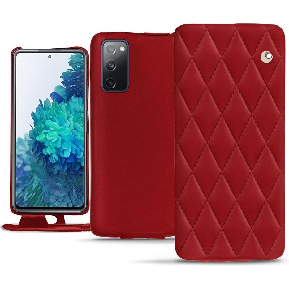 Thumbnail - Noreve Lederschutzhülle vertikal (Samsung Galaxy S20 FE), Smartphone Hülle, Rot