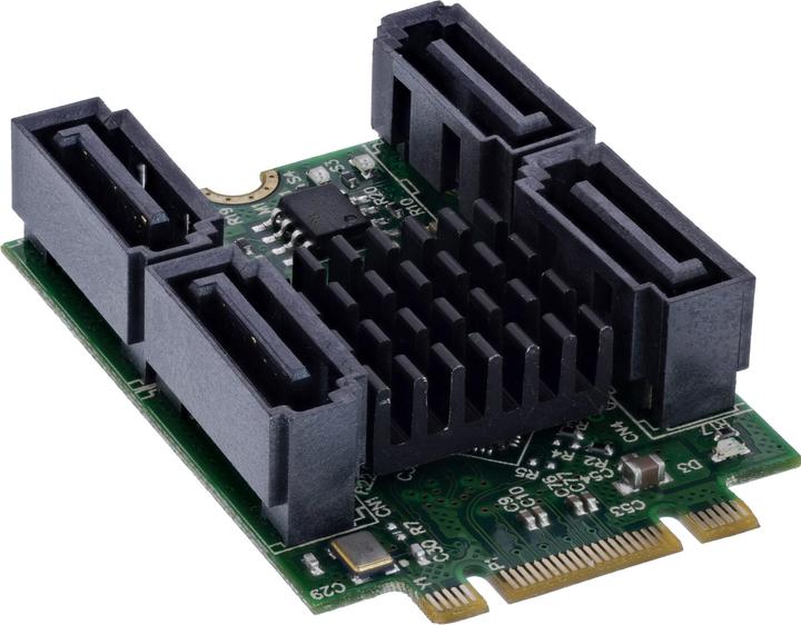 InLine Schnittstellenkarte M.2 Key B+M zu 4x SATA Stecker