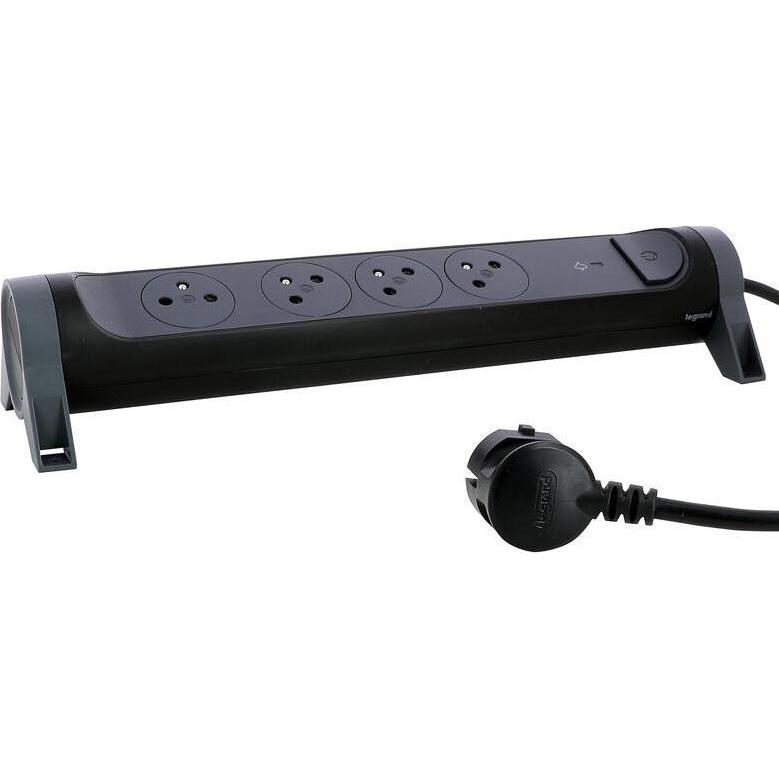 Legrand, Ciabatta multipresa, Przedłużacz 4x2PZ 1,5m juoda (4 x, 1.50 m)