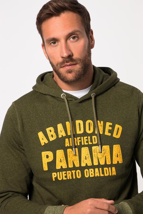 Immagine prodotto JP1880 Maglia in felpa mélange con cappuccio e tasca a marsupio, disponibile nella versione tall (XL)