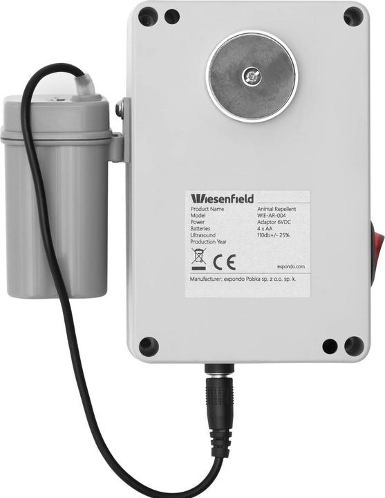 Produktbild Wiesenfield Ultraschall Tiervertreiber Tierschreck Marderschreck Akku 360° 1500 m²