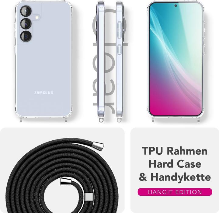 Produktbild Nalia Hangit - Klare Hülle mit Band zum Umhängen - Crossbody Lanyard Hardcover