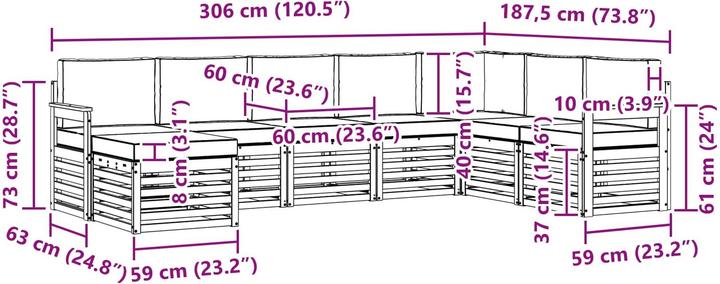 Image du produit vidaXL Outdoor-Sofa