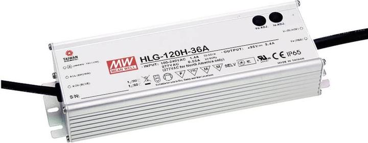 Actual product image MeanWell MEAN WELL HLG-120H-C1400A, 151,2 W, IP65, 62000 h, 90-305 V, 47  63 Hz, 1.6, 0.