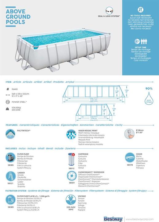 Actual product image Bestway Steel Pro Max Set (549 x 274 x 122 cm)