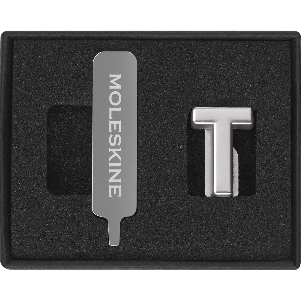 Moleskine, Heft + Block, Pin Buchstabe T Silber (Kein Einband)