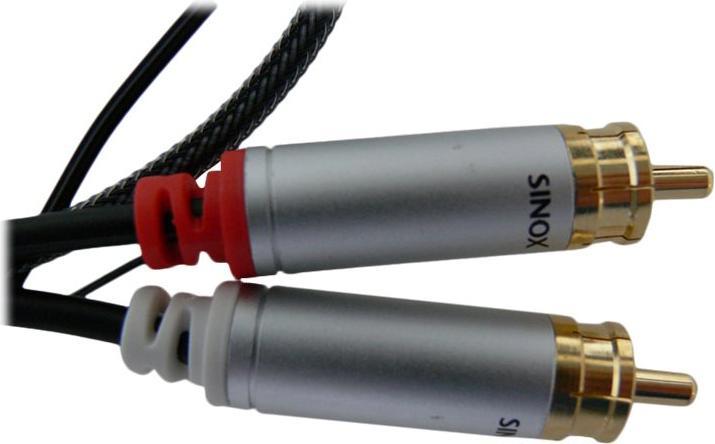 Produktbild Sinox Phono kabel. 1,5m. Sort (1.50 m, Cinch Kabel)