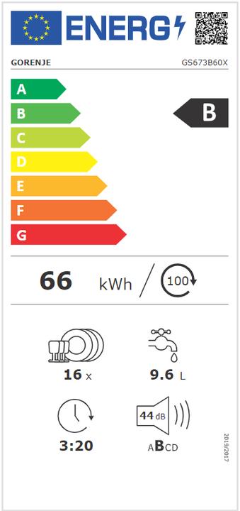 Label énergétique Gorenje GS673B60X