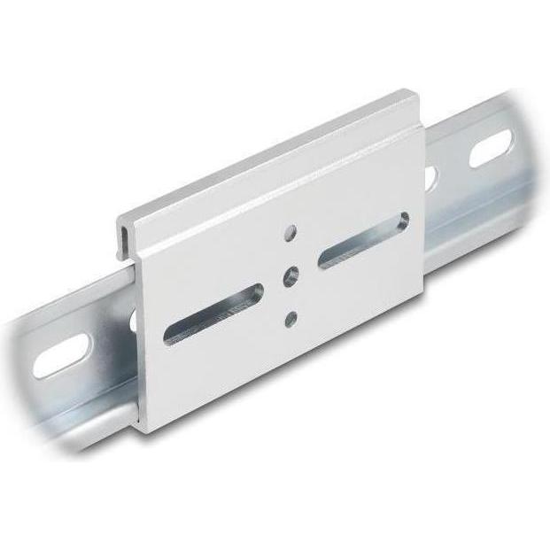Delock Aluminium Montageclip für Hutschiene 80,0 x 47,8 mm s, Serverschrank Zubehör, Silber