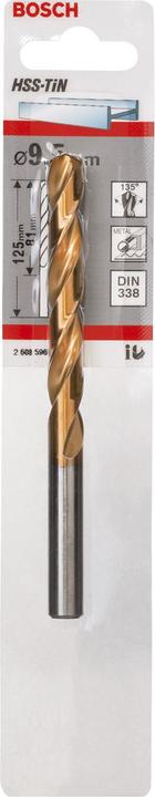 Produktbild Bosch Professional Zubehör Metallbohrer HSS-TiN, DIN 338, 9,5 x 81 x 125 mm (9.5 mm)