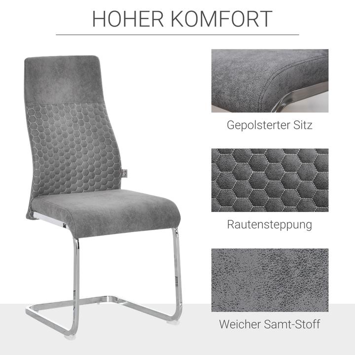 Image du produit Homcom Chaises de salle à manger, lot de 4