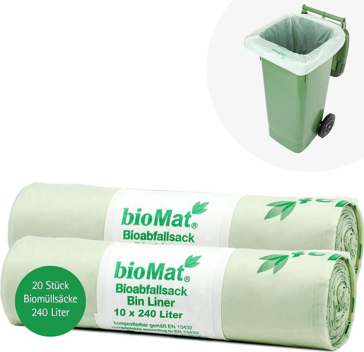 Produktbild BioMat Kompostierbare Abfallsäcke (20x, 240 l)