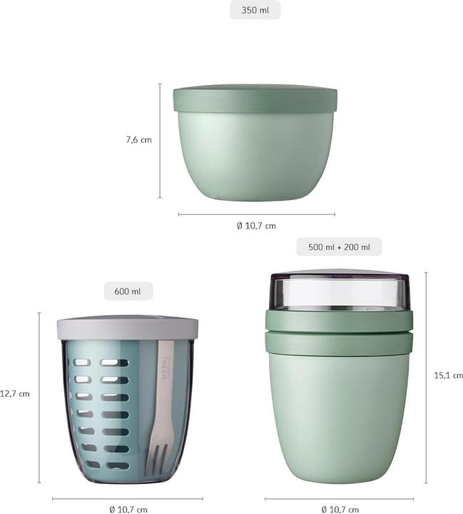 Actual product image Mepal Lunchpot, Fruitpot und Snackpot Ellipse