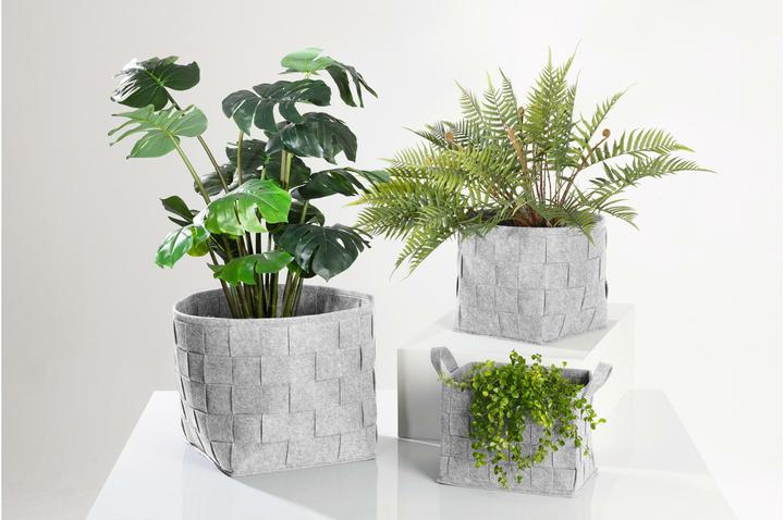 Actual product image N8werk Felt storage basket 32 cm light grey (1 x, 32 x 32 x 32 cm)