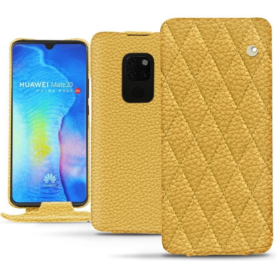 Noreve Lederschutzhülle vertikal (Huawei Mate 20), Smartphone Hülle, Orange