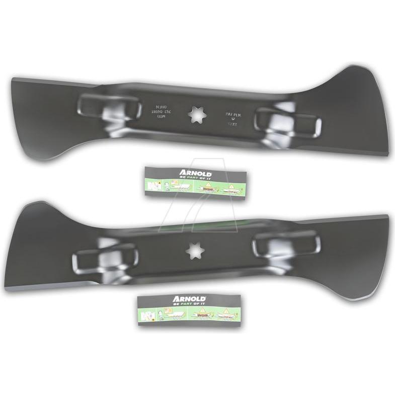 MTD, Accessori per macchinari da giardino, Lama di ricambio per trattorini MAC 220/105 AM, Black Line, 2 pezzi. (Trattorino)