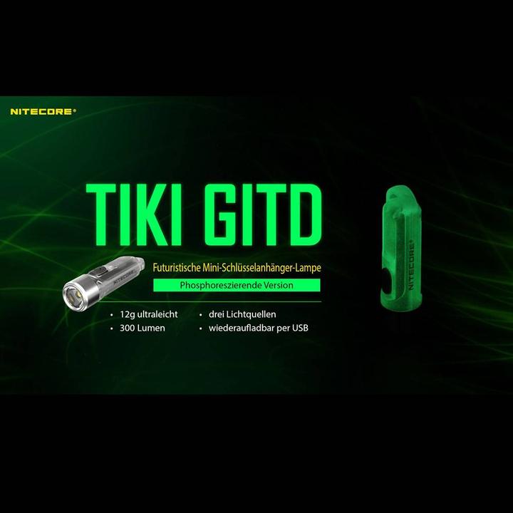 Produktbild Nitecore TIKI GITD - Glow in the dark (5.50 cm, 300 lm)