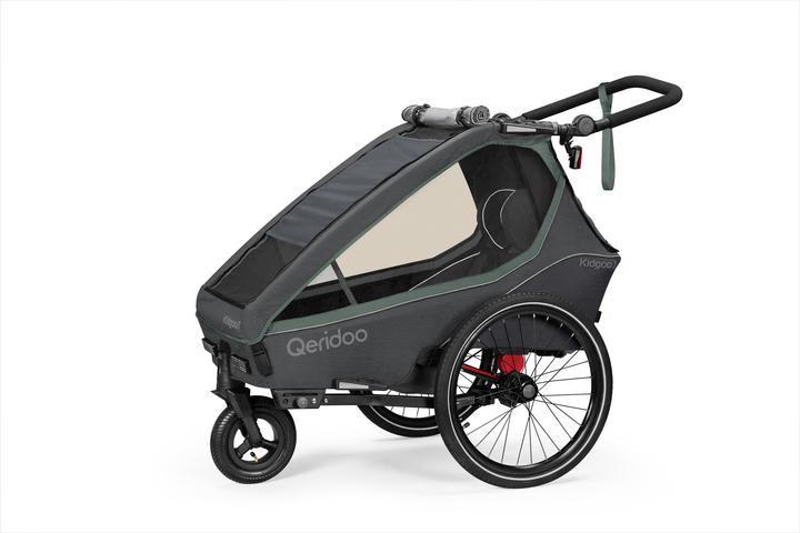 Produktbild Qeridoo Kinderfahrradanhänger Kidgoo1 Ivy Green Kollektion 2023