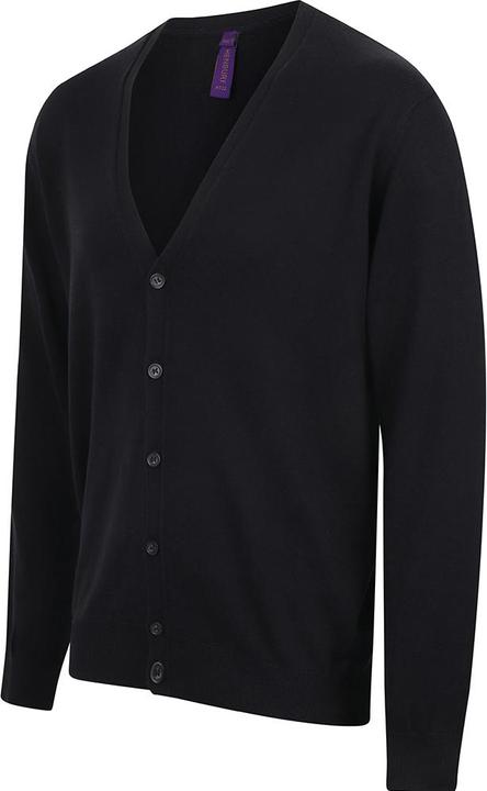 Image du produit Henbury Cardigan en tricot fin avec encolure en V (S, M, L, XL, XXL, 3XL, 4XL)