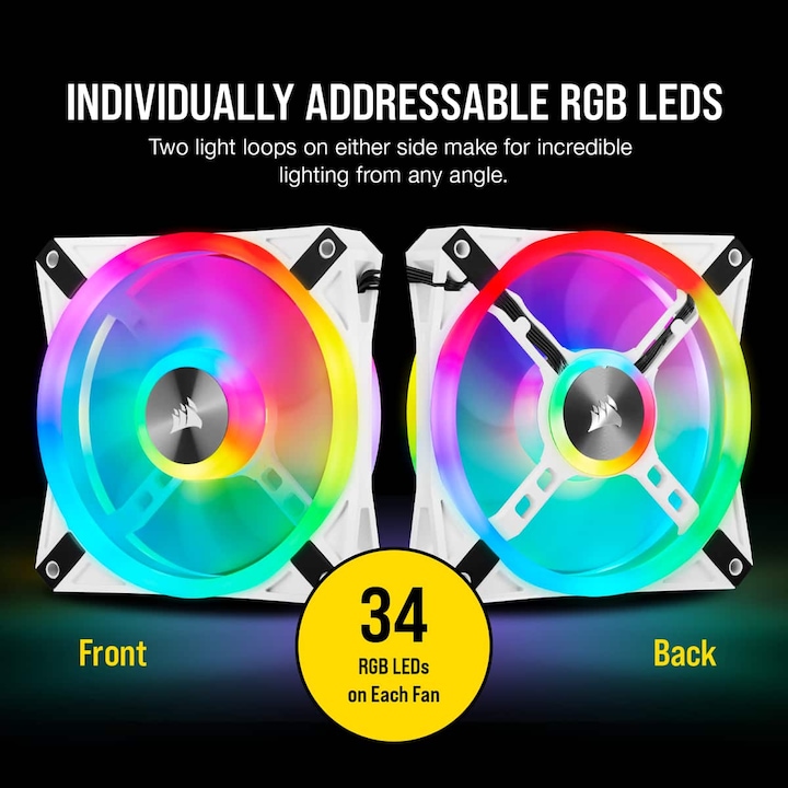 Image du produit Corsair iCUE QL120 RGB (120 mm, 3 x)