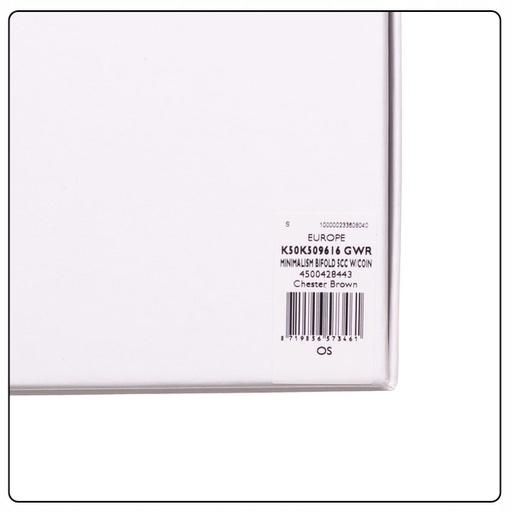 Actual product image Calvin Klein Minimalism Bifold 5CC W/Coin Chester Brown
