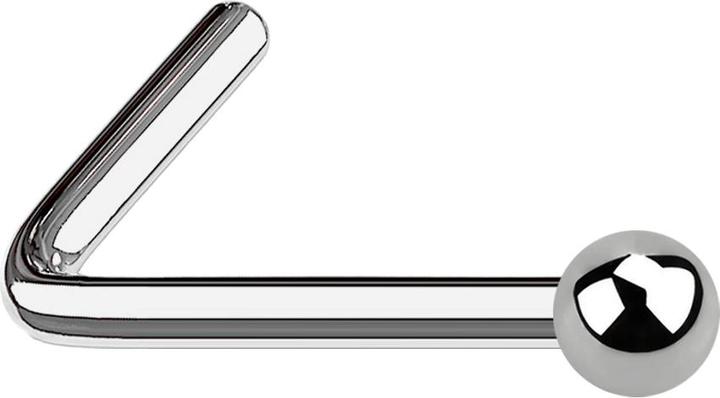 Image du produit Star Piercing Clous de nez coudés argent avec boule (Titane, sans laiton)