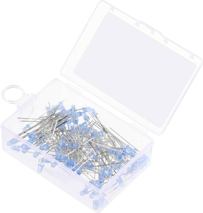 Actual product image Tru Components LED wired Blue Round Diffuse 2500 mcd 30 ° 20 mA 2.7 V, 3.4 V