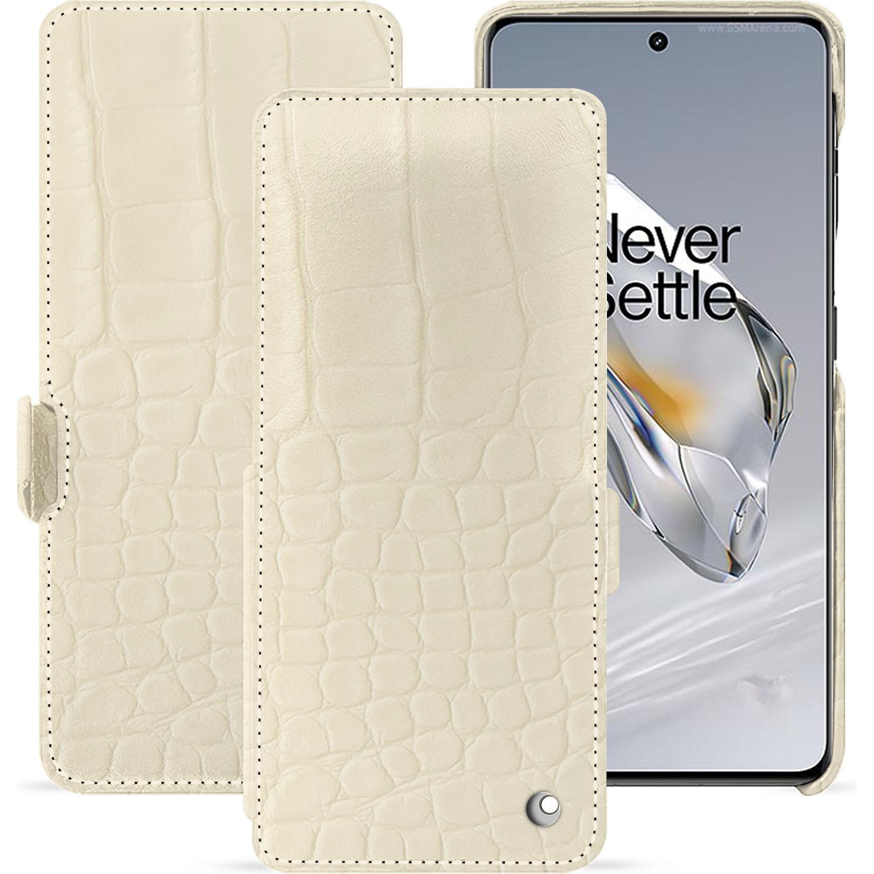 Noreve Lederschutzhülle horizontal (OnePlus 11), Smartphone Hülle, Beige