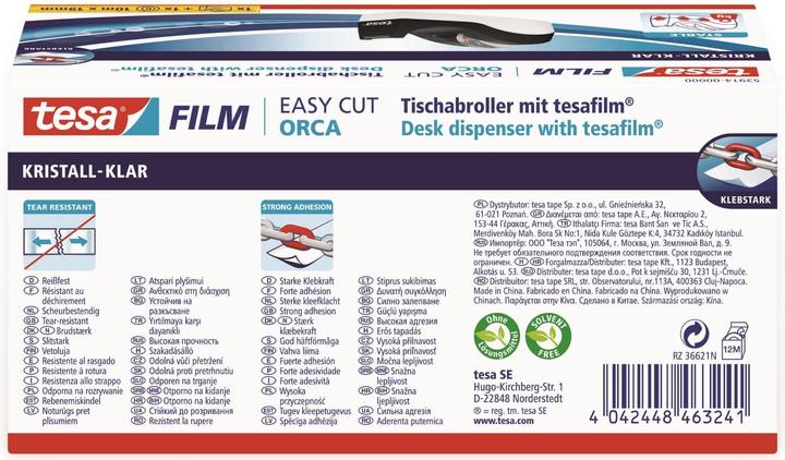 Nährwerte und Zutaten tesa EASY CUT ORCA Tischabroller, sauberer Schnitt