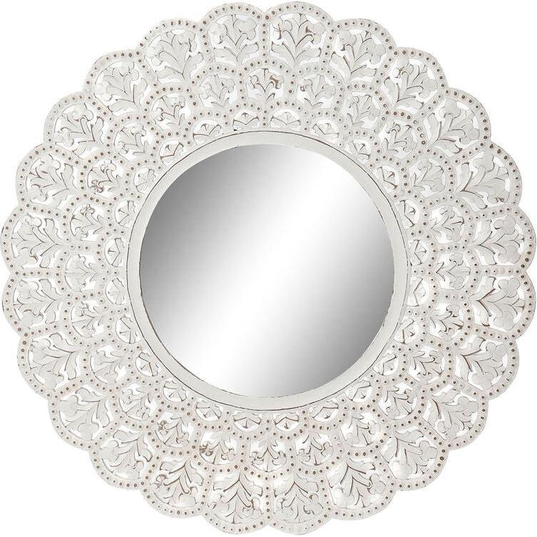 Esprit, Specchio, Wall mirror Home White Indian Man Stripped 89 x 2 x 89 cm