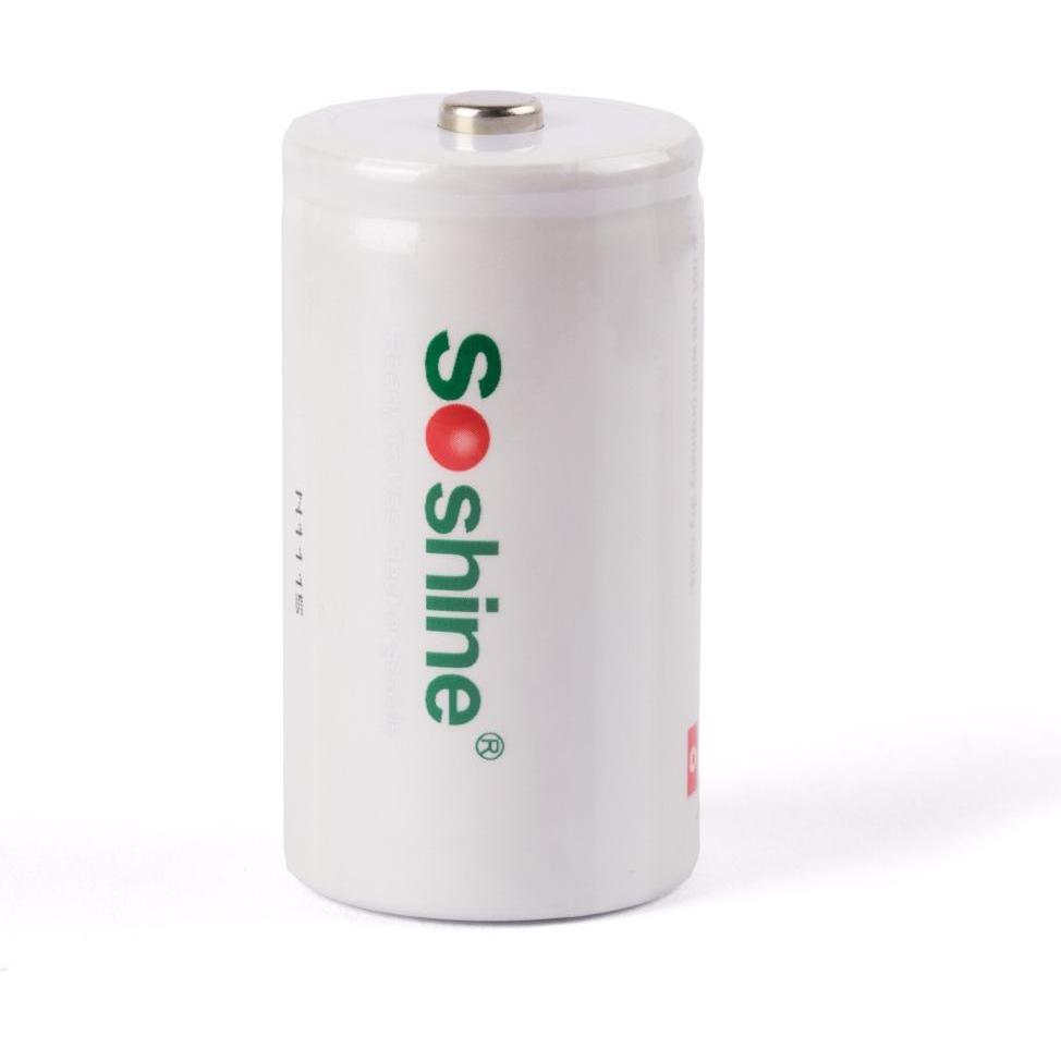 Soshine D Mono R20 wiederaufladbarer NiMH Akku mit 11000mAh (1 Stk., D, 11000 mAh), Batterien + Akkus