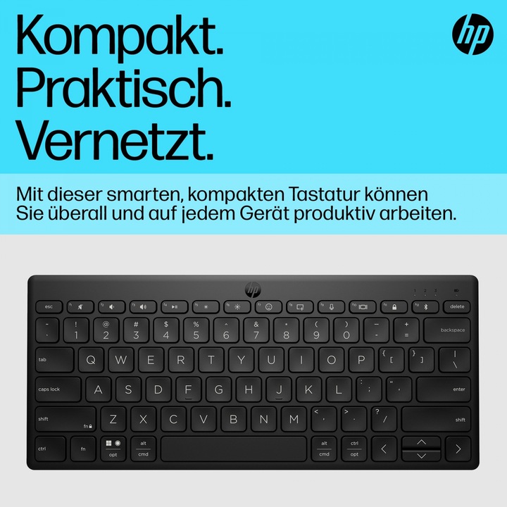 Productafbeelding HP 355 Compact Bluetooth-toetsenbord voor meerdere apparaten (NL, Draadloze)