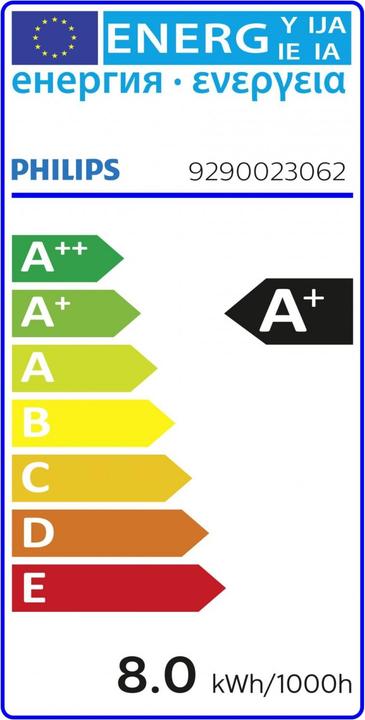 Energy Label Philips Lamp (E27, 8 W, 806 lm, 4 x, F)